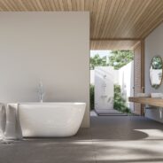 Modern,Contemporary,Loft,Bathroom,With,Outdoor,Shower,3d,Render,there,Are