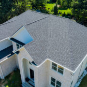Aerial,View,Of,Asphalt,Shingles,Construction,Site,Roofing,The,House